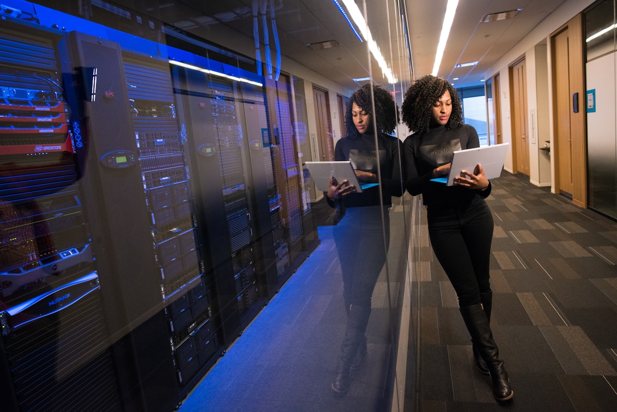 Security analyst reviewing infrastructure